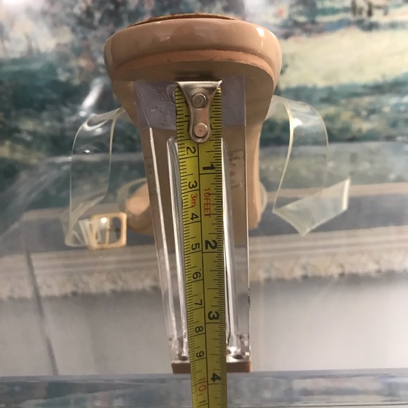 4" Acrylic Ankle strap Heels. Size 8.5 - Picture 6 of 7